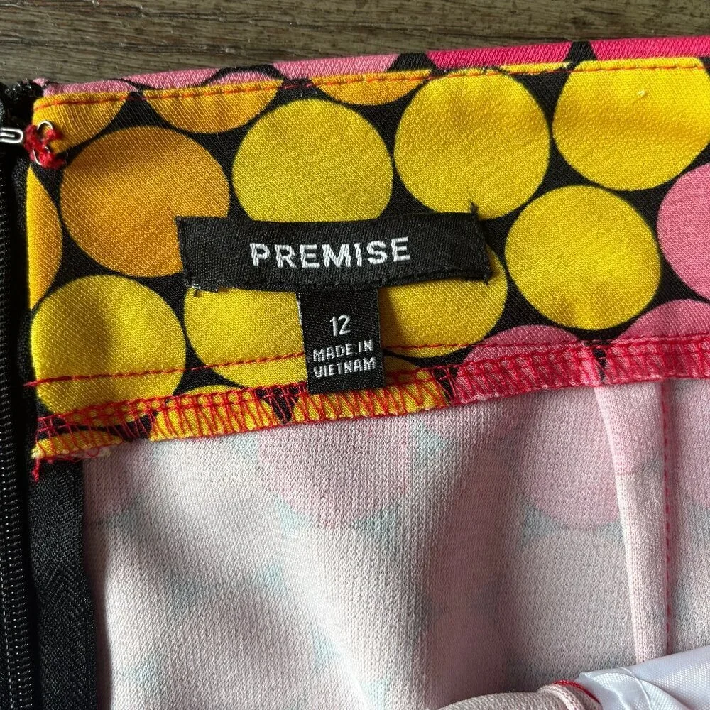 Premise size 12 red, pink, yellow, orange ombre skirt